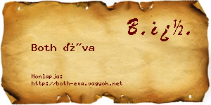 Both Éva névjegykártya